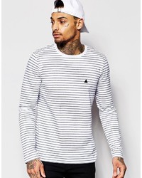 Asos Brand Stripe Long Sleeve T Shirt With Logo