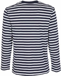 Kitsune Maison Kitsun Striped Long Sleeve T Shirt