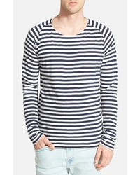 Nudie Jeans Otto Stripe Raglan Long Sleeve T Shirt