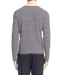 AMI Alexandre Mattiussi Stripe Long Sleeve T Shirt