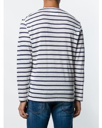 DSQUARED2 Striped Shirt With Heart Patch Appliqu