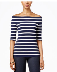 INC International Concepts Striped Off The Shoulder Top Only At Macys