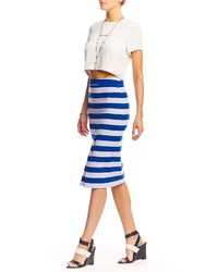 Nicole Miller Striped Slit Skirt