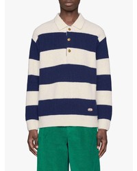Gucci Gg Patch Knitted Polo Shirt