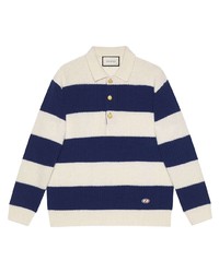 Gucci Gg Patch Knitted Polo Shirt