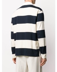 Ami Paris Horizontal Stripe Polo Shirt