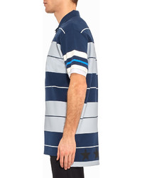 Givenchy Columbian Fit Striped Cotton Piqu Polo Shirt