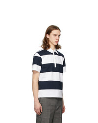 Thom Browne Navy Rugby Stripe Polo