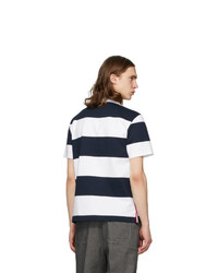 Thom Browne Navy Rugby Stripe Polo