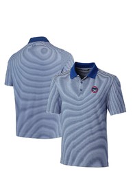Cutter & Buck Royal Chicago Cubs Cooperstown Collection Forge Tonal Stripe Drytec Polo
