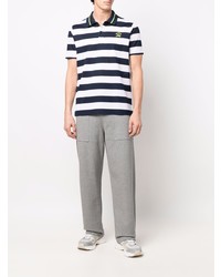 Paul & Shark Stripe Pattern Polo Shirt