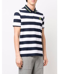 Paul & Shark Stripe Pattern Polo Shirt