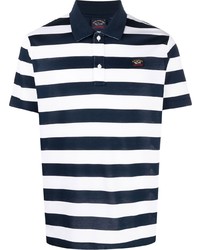 Paul & Shark Striped Cotton Pique Polo Shirt