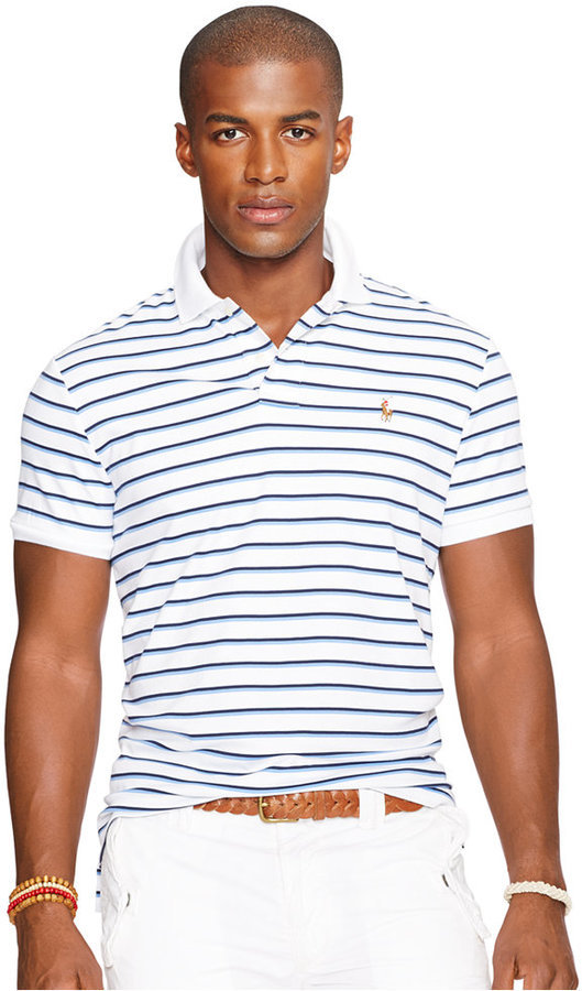 Polo Ralph Lauren Striped Pima Soft Touch Polo Shirt, $95 | Macy's |  Lookastic