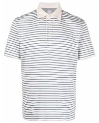 Eleventy Striped Short Sleeve Polo Shirt