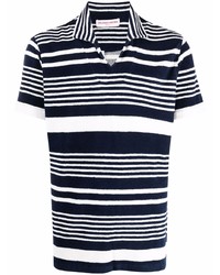 Orlebar Brown Striped Short Sleeved Polo Shirt