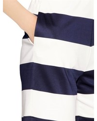 Emporio Armani Striped Viscose Jersey Shorts