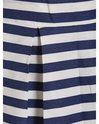 High Waist Striped Flare Skirt