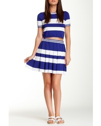 Romeo & Juliet Couture Striped Box Pleated Skirt