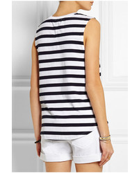 Theory Crelle Striped Cotton Jersey Top