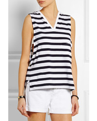 Theory Crelle Striped Cotton Jersey Top