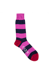 Thomas Pink Rugby Stripe Socks