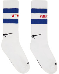 Vetements White Reebok Edition Logo Socks