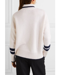 LA LIGNE Striped Wool And Cashmere Blend Turtleneck Sweater