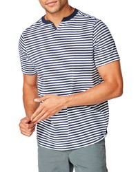 Good Man Brand Slim Fit Stripe Razor V Notch T Shirt