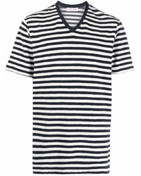 Orlebar Brown Striped V Neck T Shirt