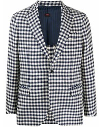 Mp Massimo Piombo Andy Houndstooth Single Breasted Blazer
