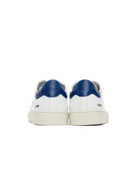 Axel Arigato White And Blue Clean 90 Triple Bird Sneakers