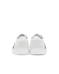 Axel Arigato White And Navy Dunk Sneakers