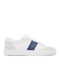 Axel Arigato White And Navy Dunk Sneakers