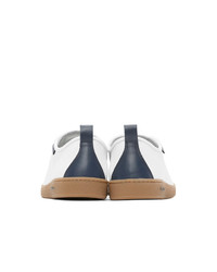 Ps By Paul Smith White And Navy Miyata Sneakers