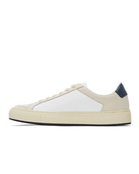 Common Projects White And Navy Retro 70s Sneakers