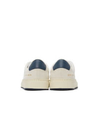 Common Projects White And Navy Retro 70s Sneakers