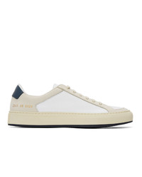 Common Projects White And Navy Retro 70s Sneakers