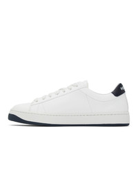 Kenzo White And Navy Sport Logo Sneakers