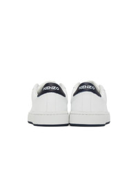 Kenzo White And Navy Sport Logo Sneakers
