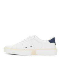 Golden Goose White And Navy Tennis Sneakers