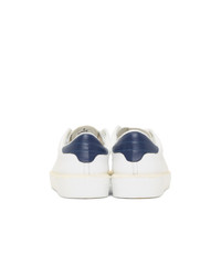 Golden Goose White And Navy Tennis Sneakers