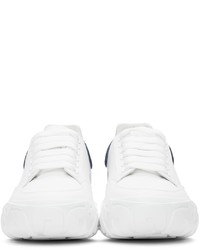 Alexander McQueen White Blue New Court Sneakers