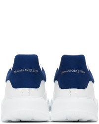 Alexander McQueen White Blue New Court Sneakers