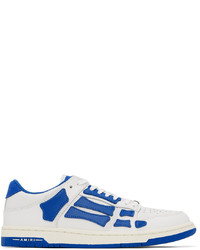 Amiri White Blue Skel Top Low Sneakers