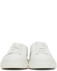 Santoni White Ed Leather Sneakers