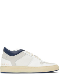 Common Projects White Navy Bball Low Decades Sneakers