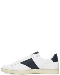 Rhude White Navy Court Sneakers