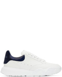 Alexander McQueen White Navy New Court Sneakers