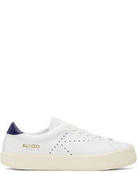 Kenzo White Navy Swing Sneakers